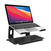 Crong AluBench – Aluminiowa podstawka do laptopa (czarny)