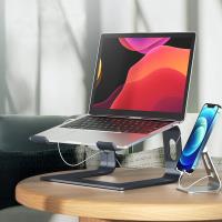 Crong AluBench – Aluminiowa podstawka do laptopa (grafitowy)