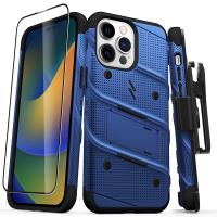 ZIZO BOLT Series - Pancerne etui iPhone 14 Pro Max ze szkłem 9H na ekran + uchwyt z podstawką (niebieski) ZIZO BOLT Series - Pancerne etui iPhone 14 Pro Max ze szkłem 9H na ekran + uchwyt z podstawką (niebieski)