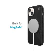 Speck Presidio2 Grip MagSafe - Antypoślizgowe etui iPhone 14 Plus (Black / Black / White) Speck Presidio2 Grip MagSafe - Antypoślizgowe etui iPhone 14 Plus (Black / Black / White)