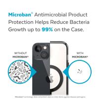 Speck Presidio Perfect-Clear with Impact Geometry + MagSafe - Etui iPhone 15 Plus / 14 Plus z powłoką MICROBAN (Clear / Black)