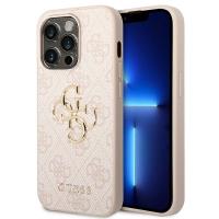Guess 4G Big Metal Logo - Etui iPhone 14 Pro (różowy) Guess 4G Big Metal Logo - Etui iPhone 14 Pro (różowy)