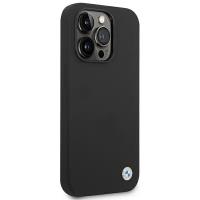 BMW Liquid Silicone Case Metal Logo – Etui iPhone 14 Pro Max (Czarny)
