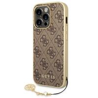 Guess 4G Charms Collection - Etui iPhone 14 Pro (brązowy) Guess 4G Charms Collection - Etui iPhone 14 Pro (brązowy)