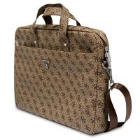 Guess Saffiano 4G Triangle Logo Computer Bag – Torba na notebooka 16” (brązowy)