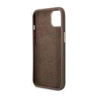 Guess 4G Logo Plate MagSafe - Etui iPhone 14 Plus (brązowy)