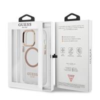 Guess Metal Outline Magsafe - Etui iPhone 13 Pro Max (przezroczysty / złoty)