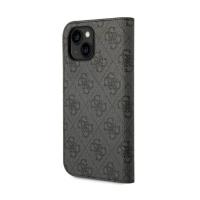 Guess 4G Metal Camera Outline Booktype Case - Etui iPhone 14 (czarny)