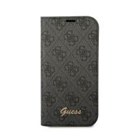 Guess 4G Metal Camera Outline Booktype Case - Etui iPhone 14 (czarny)