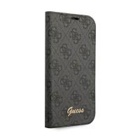 Guess 4G Metal Camera Outline Booktype Case - Etui iPhone 14 (czarny)