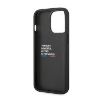 BMW Leather Carbon Blue Line – Etui iPhone 14 Pro (Czarny)