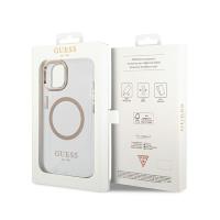 Guess Metal Outline Magsafe - Etui iPhone 14 Plus (przezroczysty / złoty)