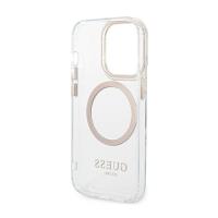 Guess Metal Outline Magsafe - Etui iPhone 14 Pro Max (przezroczysty / złoty)