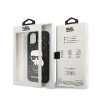 Karl Lagerfeld Glitter Flakes Ikonik - Etui iPhone 14 Plus (czarny)