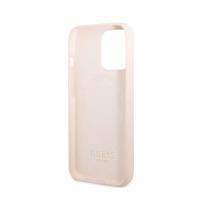 Guess Silicone Logo Plate MagSafe - Etui iPhone 13 Pro Max (różowy)
