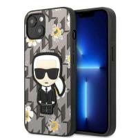 Karl Lagerfeld Iconic Karl Flower - Etui iPhone 13 (szary) Karl Lagerfeld Iconic Karl Flower - Etui iPhone 13 (szary)