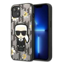 Karl Lagerfeld Iconic Karl Flower - Etui iPhone 13 Mini (szary)