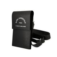 Karl Lagerfeld Embossed RSG Wallet Phone Bag - Torba na smartfona i akcesoria (czarny) Karl Lagerfeld Embossed RSG Wallet Phone Bag - Torba na smartfona i akcesoria (czarny)