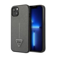 Guess Saffiano Triangle Logo Case – Etui iPhone 14 Plus (srebrny)