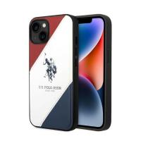 US Polo Assn Tricolor Embossed - Etui iPhone 14 (biały) US Polo Assn Tricolor Embossed - Etui iPhone 14 (biały)