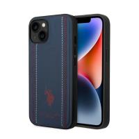 US Polo Assn Leather Stitch - Etui iPhone 14 (granatowy) US Polo Assn Leather Stitch - Etui iPhone 14 (granatowy)