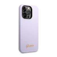 Guess Silicone Vintage - Etui iPhone 14 Pro Max (fioletowy)