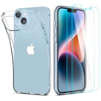 Spigen Crystal Pack - Zestaw etui + 2 x szkło do iPhone 15 Plus / iPhone 14 Plus (Przezroczysty) Spigen Crystal Pack - Zestaw etui + 2 x szkło do iPhone 15 Plus / iPhone 14 Plus (Przezroczysty)