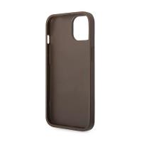 Guess 4G Metal Gold Logo – Etui iPhone 15 / 14 / 13 (brązowy)