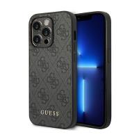 Guess 4G Metal Gold Logo – Etui iPhone 14 Pro Max (szary)