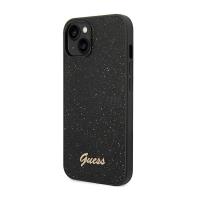 Guess Glitter Flakes Metal Logo Case – Etui iPhone 14 Plus (czarny)