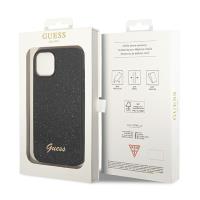 Guess Glitter Flakes Metal Logo Case – Etui iPhone 14 Plus (czarny)