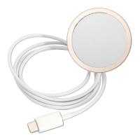 Guess Bundle Pack MagSafe 4G - Zestaw etui + ładowarka MagSafe iPhone 12 / iPhone 12 Pro (różowy/złoty)
