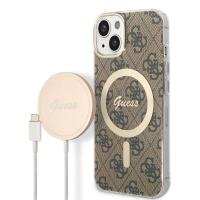 Guess Bundle Pack MagSafe 4G - Zestaw etui + ładowarka MagSafe iPhone 14 Plus (brązowy/złoty) Guess Bundle Pack MagSafe 4G - Zestaw etui + ładowarka MagSafe iPhone 14 Plus (brązowy/złoty)