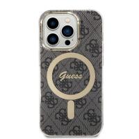 Guess Bundle Pack MagSafe 4G - Zestaw etui + ładowarka MagSafe iPhone 14 Pro Max (czarny/złoty)