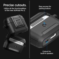 Spigen Lock Fit - Pancerne etui do Apple Airpods Pro 1 / 2 (Czarny)