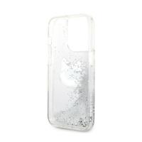 Karl Lagerfeld Liquid Glitter NFT Choupette Head - Etui iPhone 14 Pro Max (srebrny)