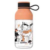 Quokka Ice Kids with strap - Butelka na wodę ecozen 430 ml z paskiem (In The Woods)