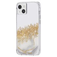 Case-Mate Karat - Etui iPhone 14 Plus zdobione złotem (Marble)