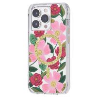 Rifle Paper Clear MagSafe - Etui iPhone 14 Pro zdobione złotem (Rose Garden)