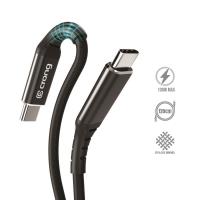 Crong Armor Link - Kabel 100W 5A USB-C do USB-C Fast Charging 120cm (czarny)