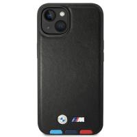 BMW Leather Hot Stamp Tricolor – Etui iPhone 14 Plus (Czarny)