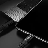 Crong Armor Link - Kabel 60W PD 3A USB-A do USB-C 25cm (czarny)