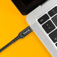 Crong Armor Link - Kabel 60W PD 3A USB-A do USB-C 25cm (czarny)