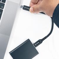 Crong Armor Link - Kabel 60W PD 3A USB-C do USB-C 25cm (czarny)