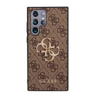 Guess 4G Big Metal Logo - Etui Samsung Galaxy S23 Ultra (brązowy)