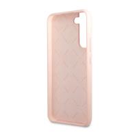 Guess Silicone Script Metal Logo - Etui Samsung Galaxy S23 (różowy)