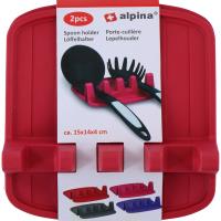 Alpina - Uchwyt na łyżki / przybory kuchenne 2 szt. (czerwony) Alpina - Uchwyt na łyżki / przybory kuchenne 2 szt. (czerwony)