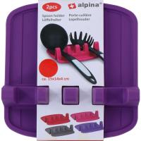 Alpina - Uchwyt na łyżki / przybory kuchenne 2 szt. (fioletowy) Alpina - Uchwyt na łyżki / przybory kuchenne 2 szt. (fioletowy)