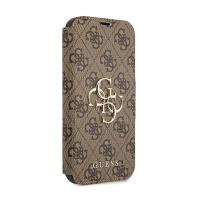 Guess Booktype 4G Big Metal Logo - Etui iPhone 13 Pro (brązowy)