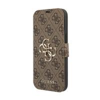 Guess Booktype 4G Big Metal Logo - Etui iPhone 13 Pro Max (brązowy) Guess Booktype 4G Big Metal Logo - Etui iPhone 13 Pro Max (brązowy)